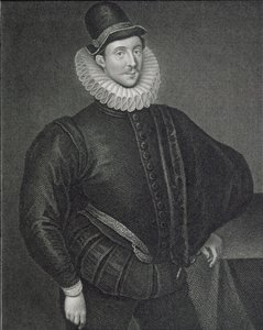 Fulke Greville（1554-1628）の肖像画、第1男爵ブルック、「ロッジの英国の肖像画」、1823年 作： English School